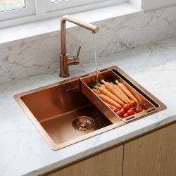 copper-kitchen-sink-with-vegetables